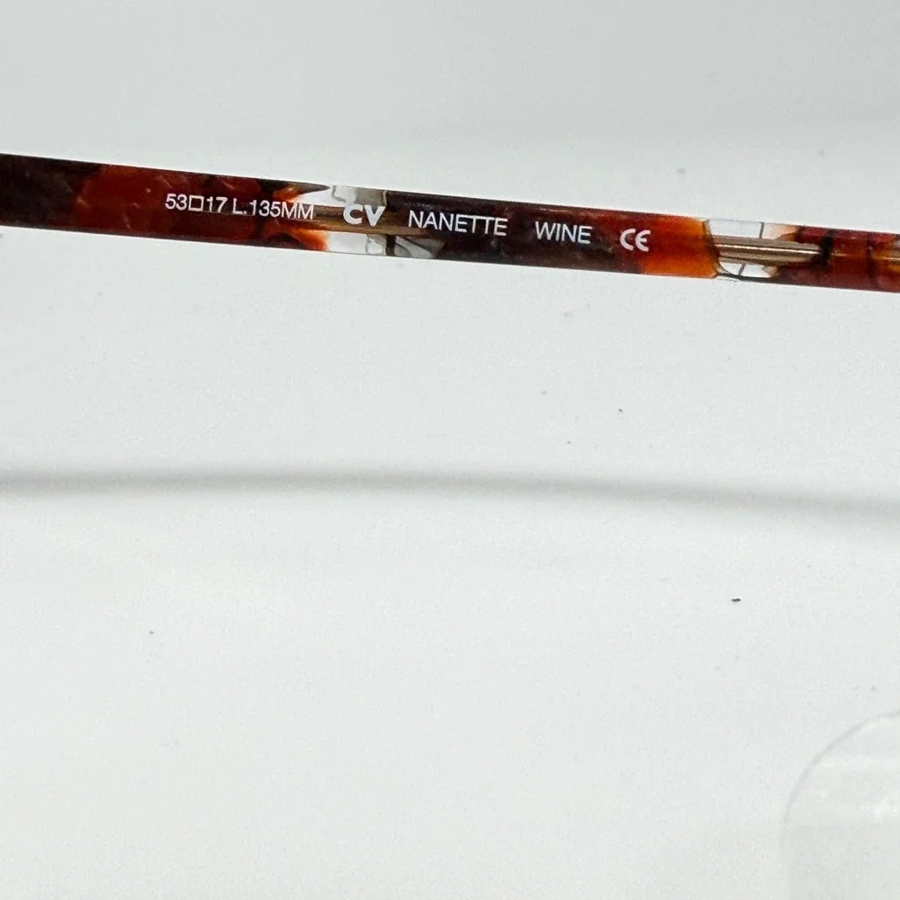 BCBGMAXAZRIA Nanette Wine Cat Eye Eyeglasses Frames Made in Italy‎ L135MM 21323